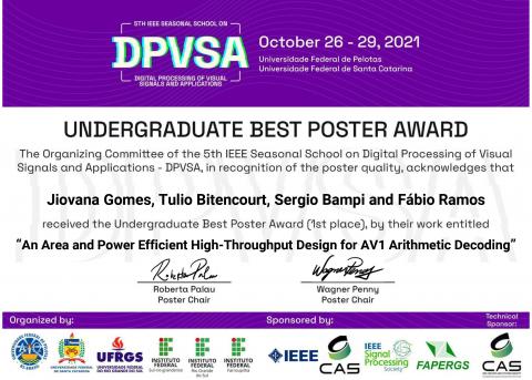 Jiovana Gomes recebeu o prêmio de melhor pôster na categoria aluno de graduação no DPVSA - Divulgação
