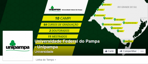 Página oficial da Unipampa no Facebook